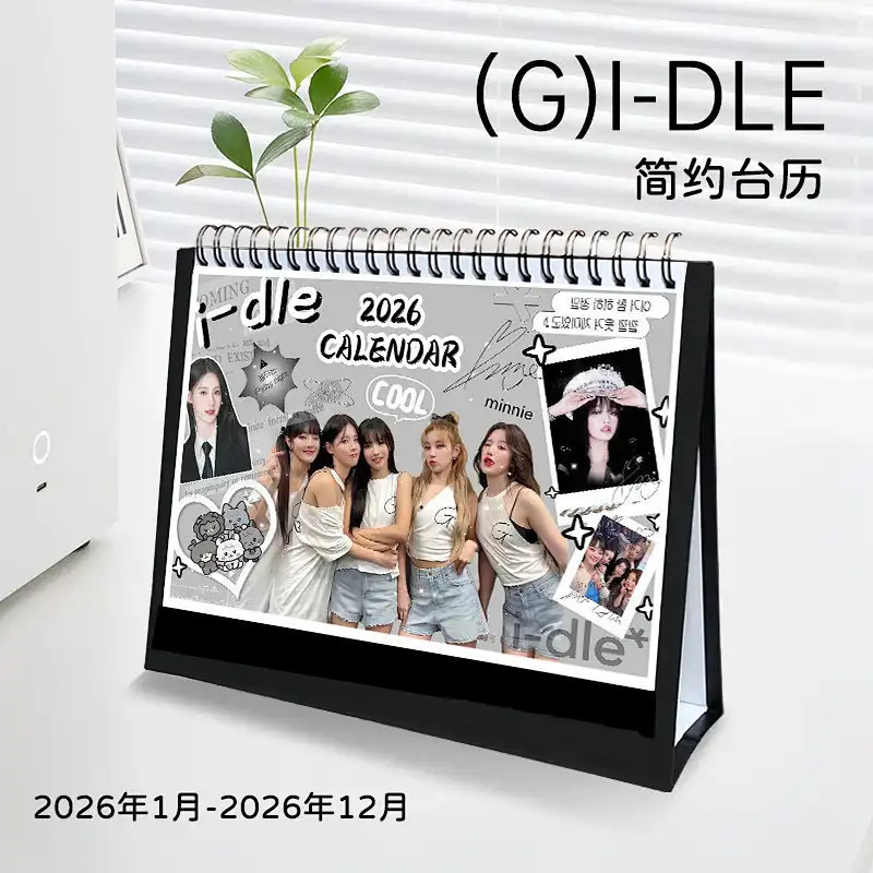 ส่วนลดมากมาย (G) I-DLE สินค้า 2026 ปฏิทินปฏิทินตั้งโต๊ะปฏิทินรายสัปดาห์ Creative Desktop Planer ปฏิท