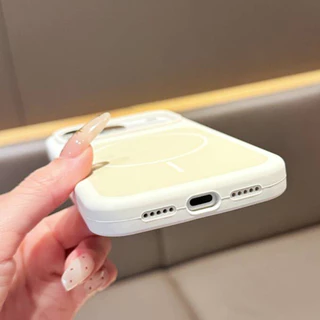 แม่เหล็กสีฟ้าซิลิโคนเหลวเคสโทรศัพท์สําหรับ ไอโฟน 17 มือโปร สูงสุด 16 15 14 13 กันกระแทกป้องกันปลอก