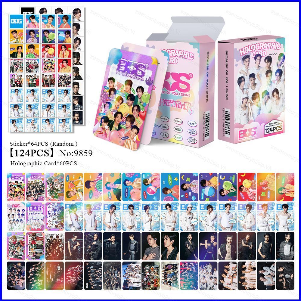 G2P 124 ชิ้น/เซ็ตไทย boy bands BUS เลเซอร์ photo Card สองด้าน LOMO การ์ดโปสการ์ด Boxed collection P2