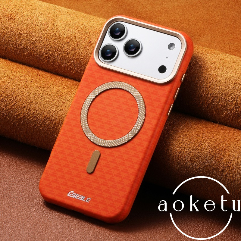 ลายสามเหลี่ยมหรูหราเบาๆเหมาะสําหรับ แอปเปิล 17โปรแม็กซ์ เคสโทรศัพท์แม่เหล็ก ไอโฟน 16 ลายคาร์บอนไฟเบอร์ฝ้า 15/14 ระดับไฮเอนด์ 13 แพ็คเกจเต็มป้องกันการตกฝาครอบป