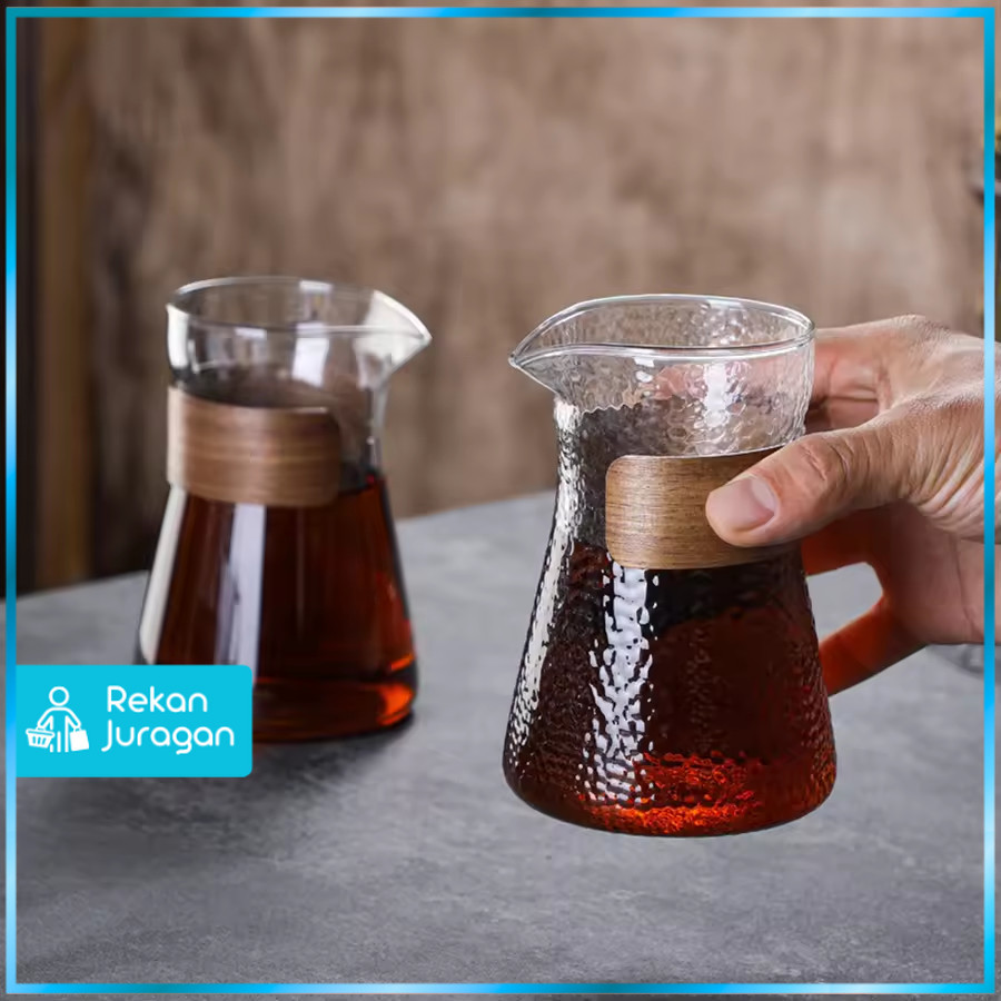 One Two Cups Pour Over Coffee Server Glass Carafe 500ml - FM-5ML