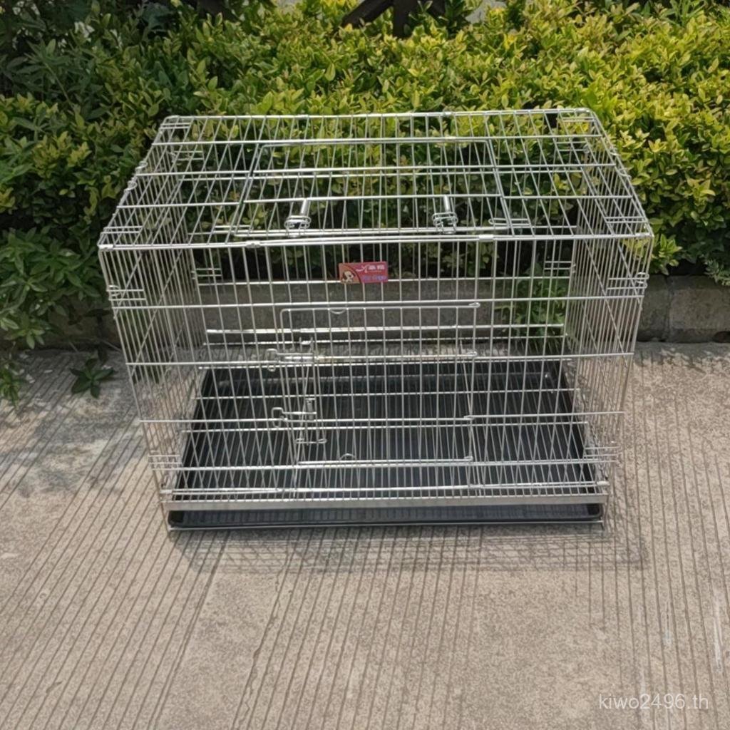 แมวกรงไก่แบบพกพา Rust-Proof กรงสัตว์เลี้ยงสแตนเลส Bold 304 Outing ขนาดเล็กขนาดกลางกระต่ายกรงสุนัขกลา