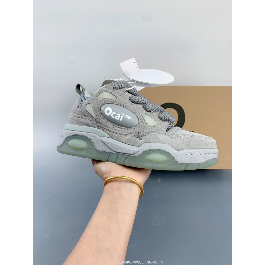 Ocai Retro Street Low-Top รองเท้าผ้าใบ หนาและยึดเกาะได้ดี สบายและน้ำหนักเบา รองเท้าอินเทรนด์