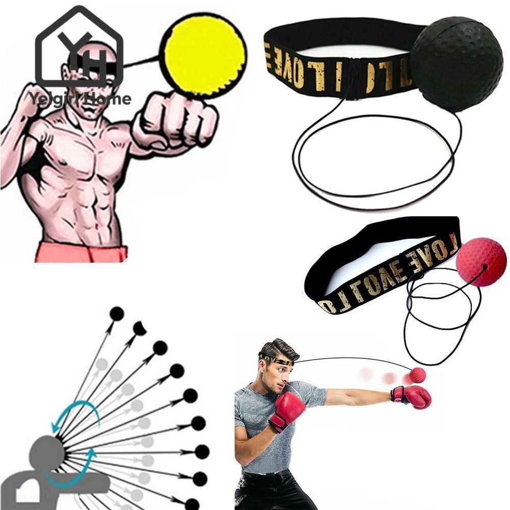 Yelgirlb Speed Reflex Fight Ball ผู้ใหญ่ Reflex Speed Training Head Band Quick Response Fight Boxeo 