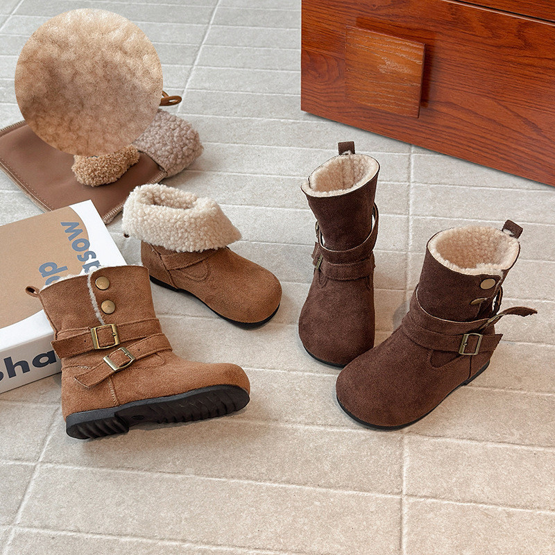 Girls Fleece-Fleece-Fleece Mid-Tube Boots W