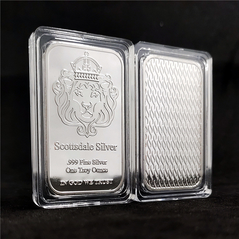 Lion Block Carriage Block Goddess Block เหรียญที่ระลึก Square Commemorative Block Silver-Plated เหรี