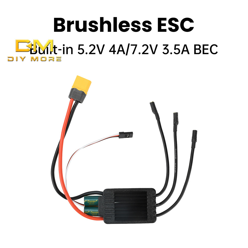DIYMORE 3-8S AM32 ESC 120A ตัวควบคุมความเร็วแบบไม่มีแปรงพร้อมพัดลมกําลังสูง 5.2V/7.2V 4A BEC สําหรับรุ่น RC โดรนและกําลังสูง