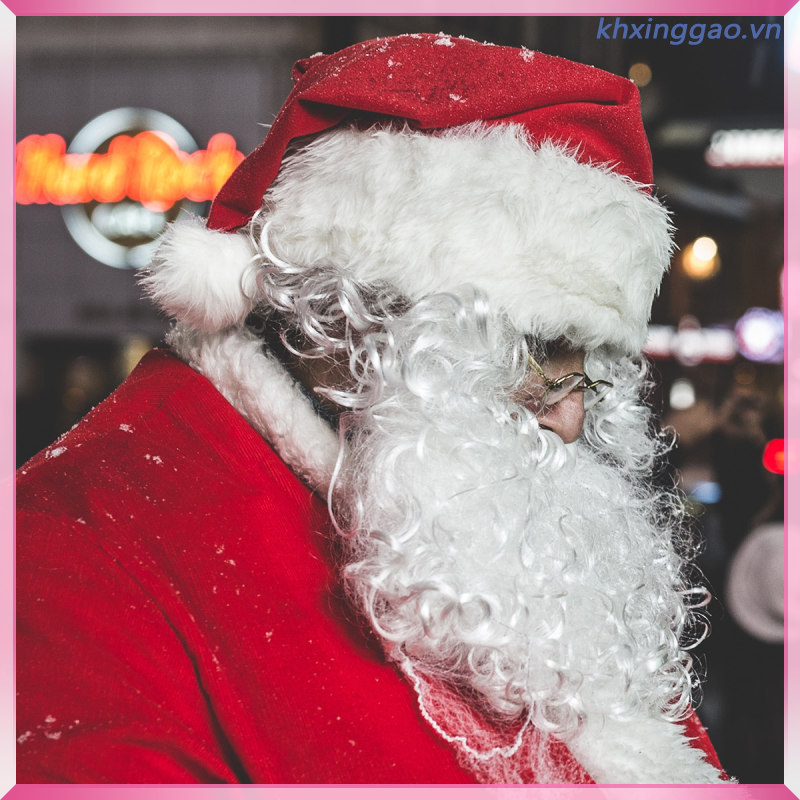 เครื่องแต่งกายคอสเพลย์เด็กชาย Gnome Beards Grandpa วิกผมสมจริง Santa สําหรับตุ๊กตา khxinggao