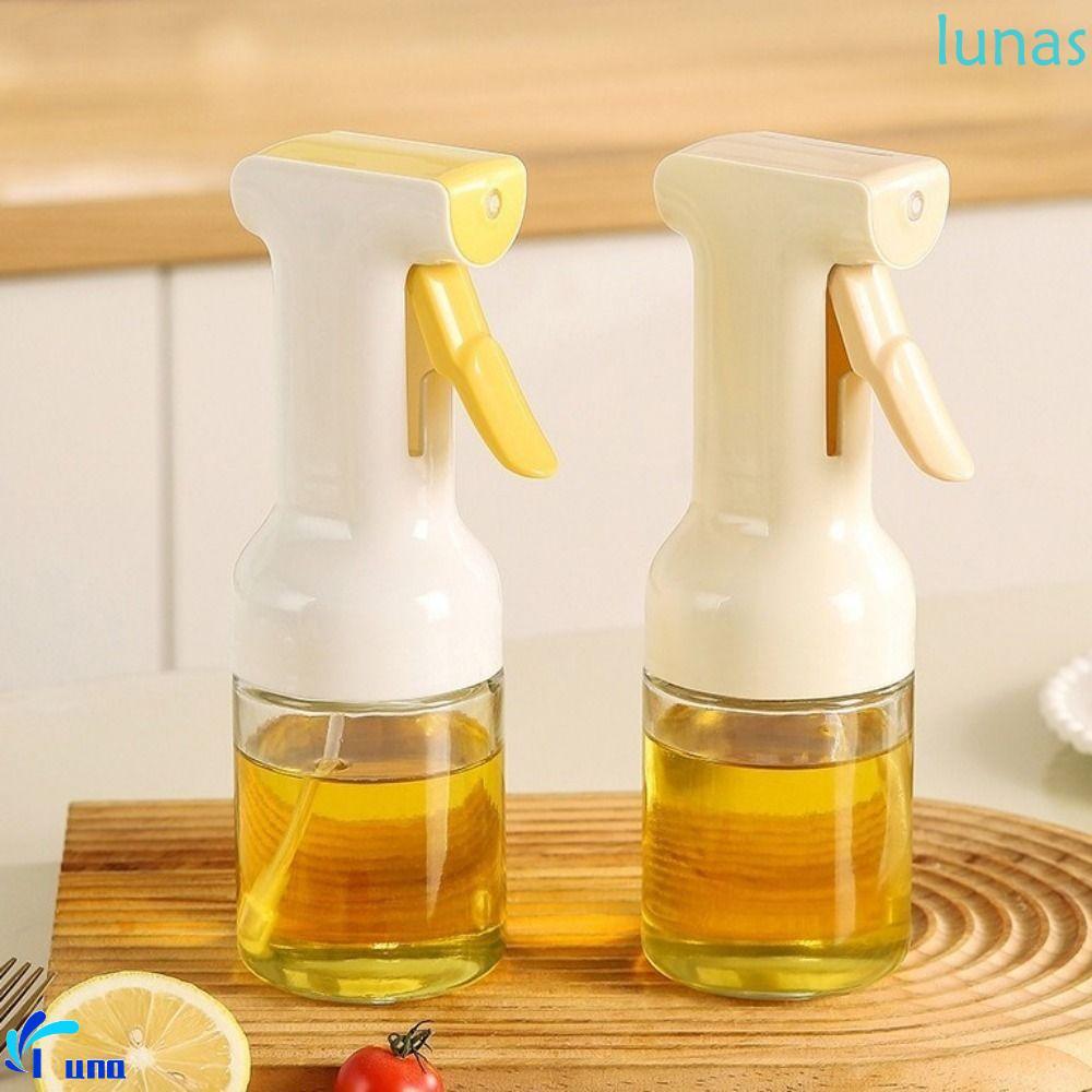 LUNASOL Atomized Oil Spray,แก้วปรับน้ํามันมะกอก,รีฟิล 300ML Leak-Proof Press Cooking Spray Bottle Ki