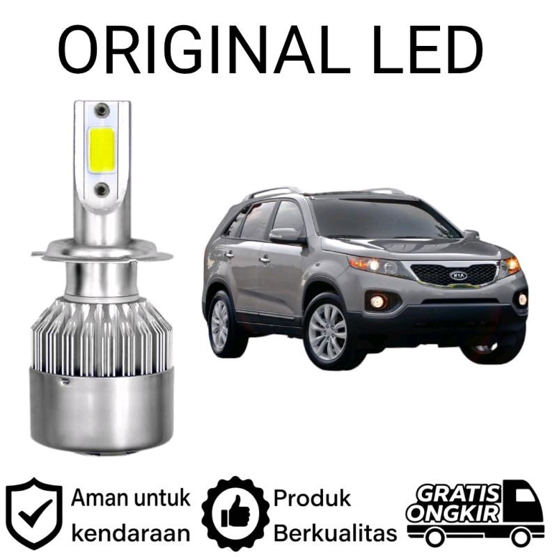 AM 2 ชิ้น H7 COB LED ไฟหน้าสําหรับรถยนต์ KIA SORENTO GEN2