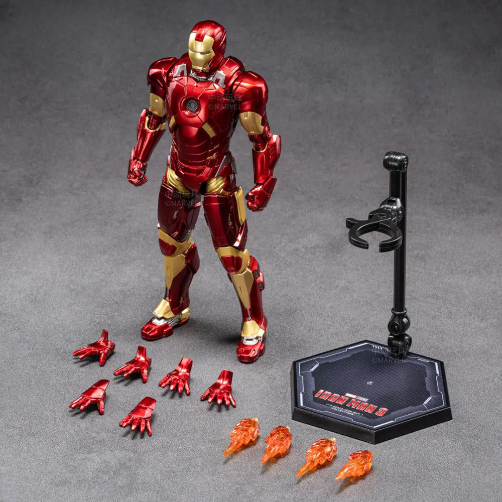 Z Zhongdong ของเล่น Avengers Iron Man MK9 Red Gold Flight Iron Armored Model ของขวัญ