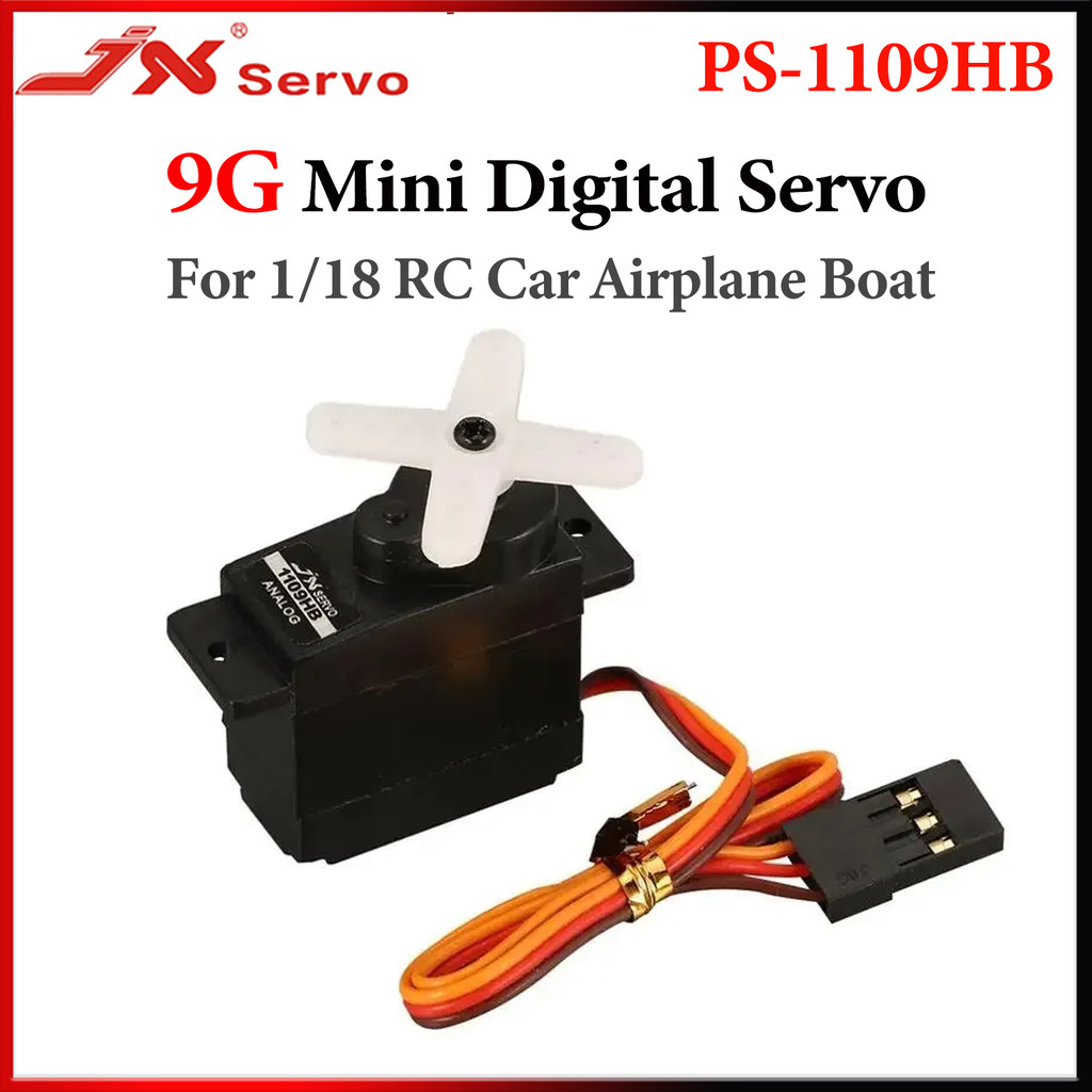 JX PS-1109HB 9G Mini Servo 1.89kg แรงบิดพลาสติกเกียร์ Micro Digital Servo 4.8V-6V สําหรับ 1/18 RC รถ