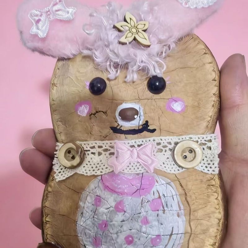 Yunnnan Soy Pod Doll Gift Birthday Cute Rabbit Rattan Pod Doll ผลิตภัณฑ์สําเร็จรูป 4.3.5