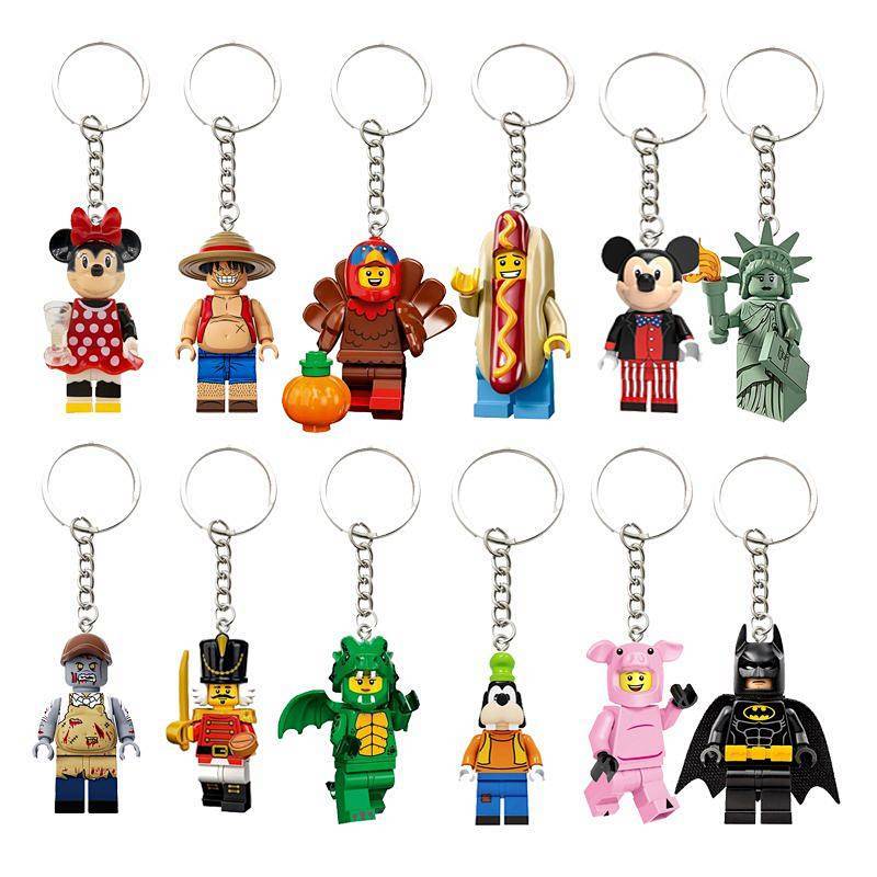 【Ready Stock】 Keychain Pendant Dragon Batman Luffy Schoolbag Chain Doll Toy Creative Couple Gift JSc