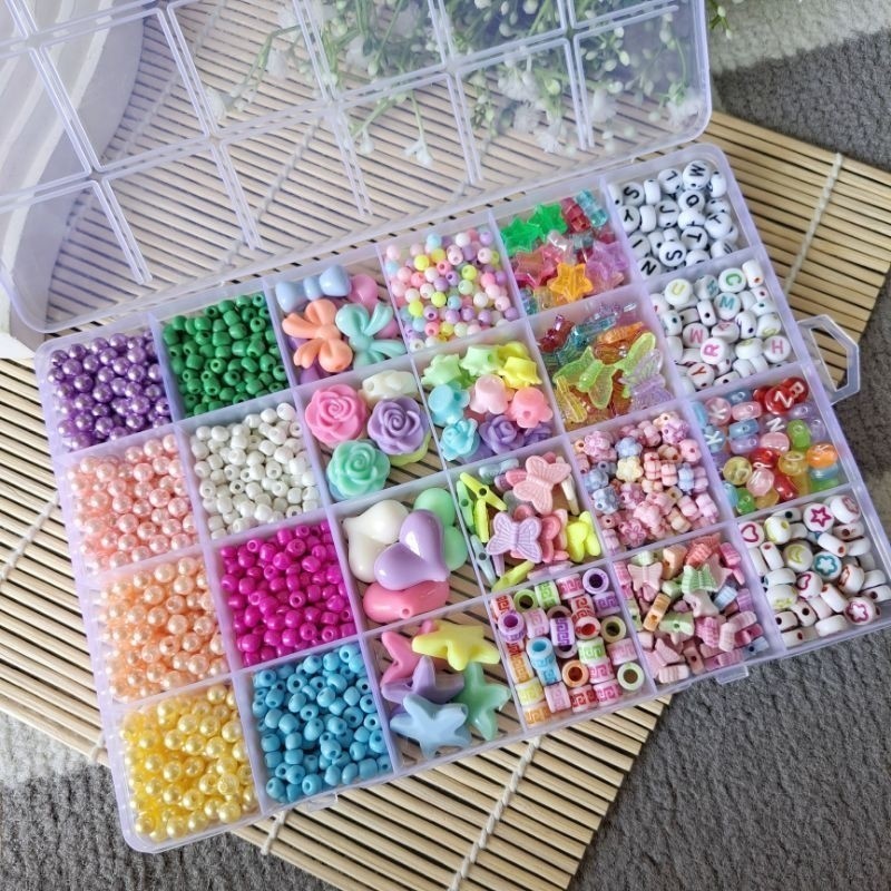 DIY EDUPLAY BEAD TOPPING PACKAGE STRING BRACELET NECKLACE l SET BONUS STRING