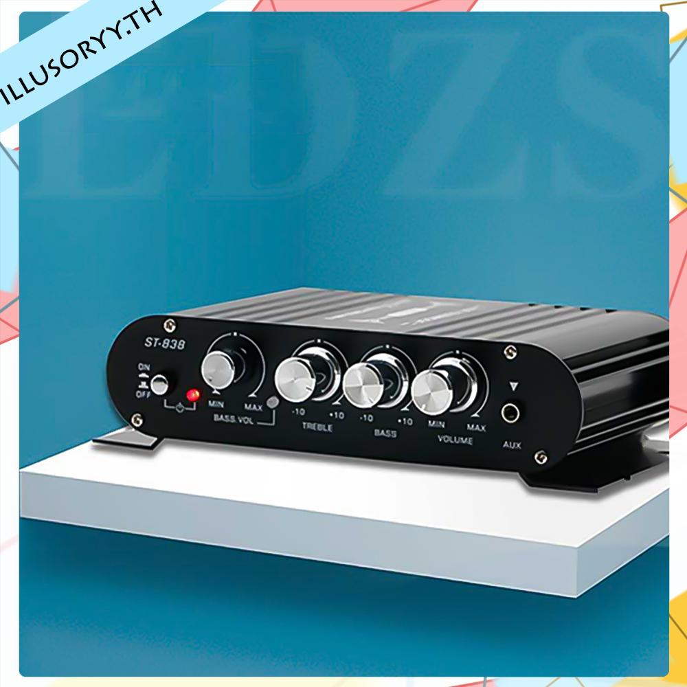 [illusoryy.th] ST-838 HiFi 2.1 Channel Stereo Bass Sound Amp 80W*2 Mini Media Player