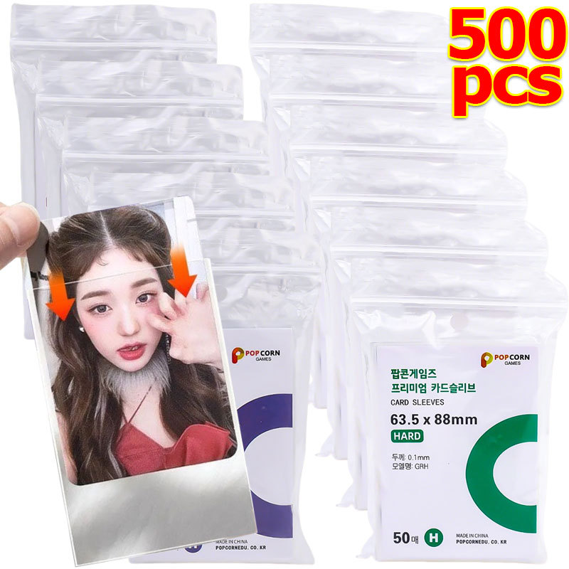 100/200/300/500 ชิ้น HD โปร่งใสการ์ดแขน / Kpop Idol Photocards รวบรวม Protector / เกมกีฬาการ์ดฟิล์มป้องกัน