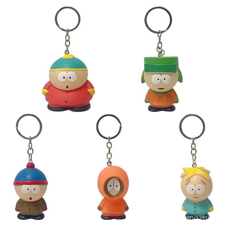 Band South Park พวงกุญแจจี้กระเป๋าพวงกุญแจรถตุ๊กตาการ์ตูนเครื่องประดับรูปขายส่ง