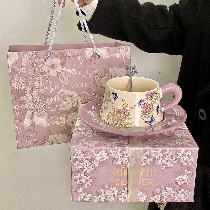 Coffee Cup Ceramic Ziwei Cup Set Afternoon Tea Birthday Gift Ceramic Cup lpa3