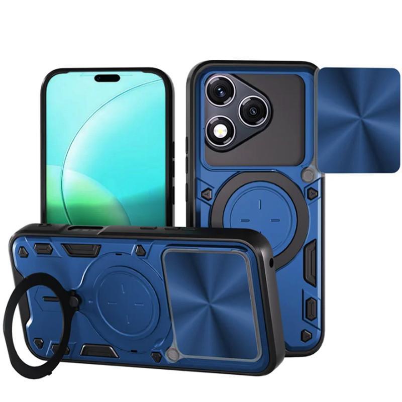 กันกระแทกป้องกันเคสโทรศัพท์หนักพร้อมขาตั้งโลหะเหมาะสําหรับ Honor 400 Pro Honor 200 Pro 90 Lite X5 Pl