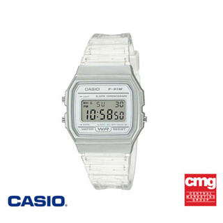 CASIO นาฬิกาข้อมือ CASIO รุ่น F-91WS-7DF วัสดุเรซิ่น สีใส