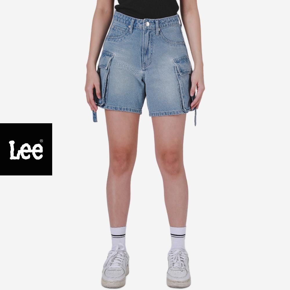 LEE กางเกงขาสั้นผู้หญิง คอลเลคชั่น Lee Pink เอวกลาง ทรงตรง รุ่น LE S225WSHON14 สียีนส์อ่อน