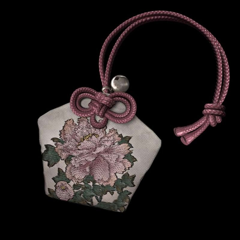 Peony ดอกไม้ Guardian Amulet เงียบ Ridge f Guardian Props Peony Guardian Deep Water Hinako พัดลมซอง 
