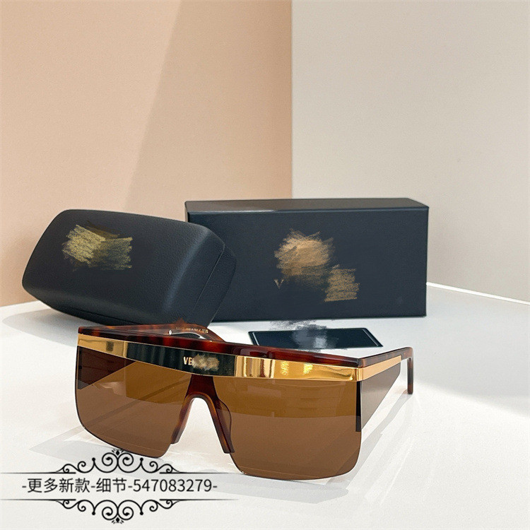8VQX Ve***ce Trendy fashion integrated protective sunglasses, popular with influencers, square sungl