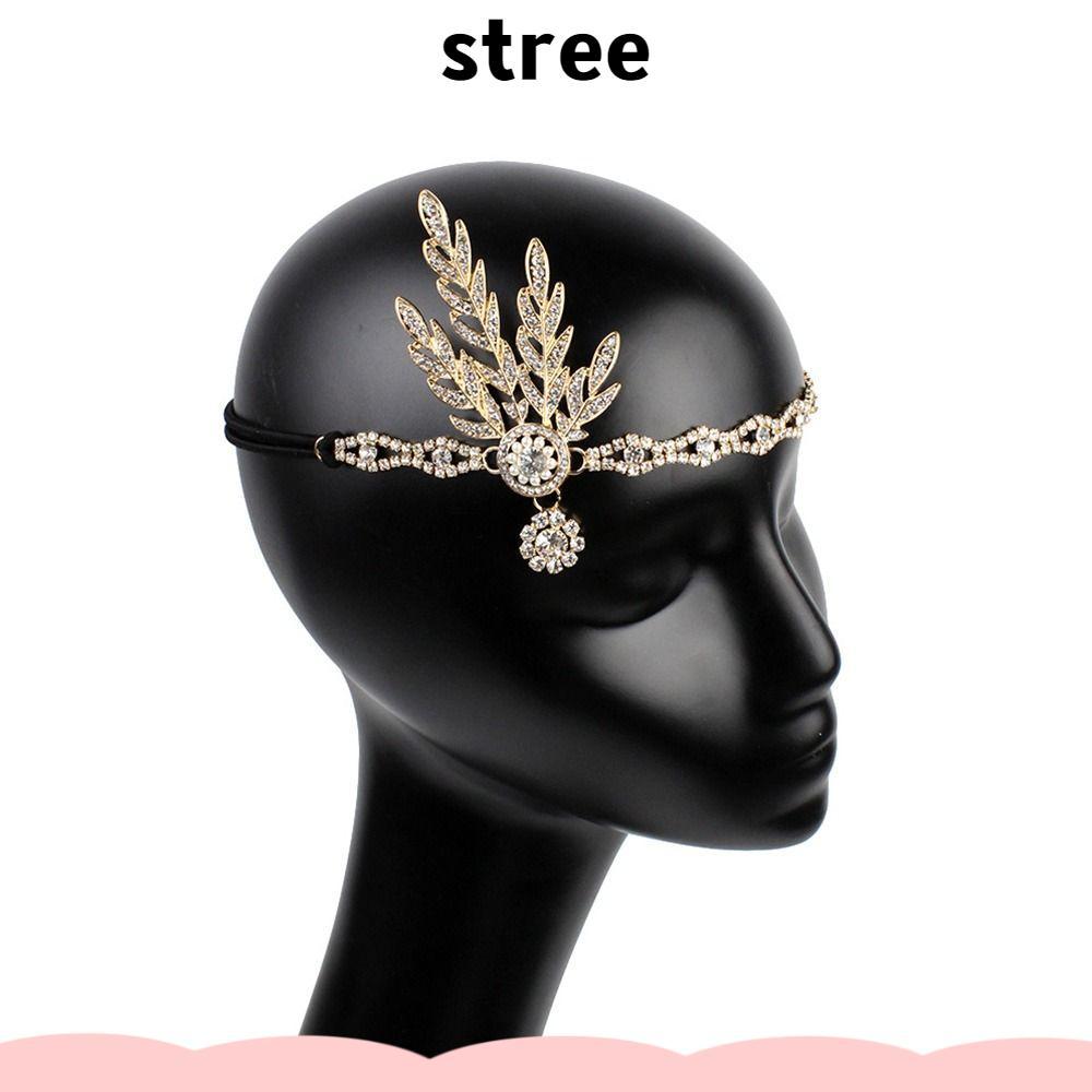 STREE เจ้าสาว Headpiece Elegant Vintage Elastic Dress Accessories