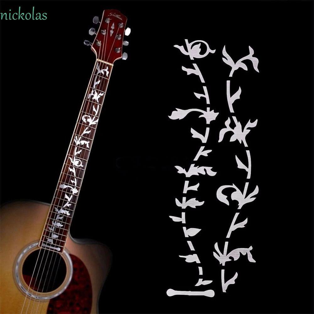 PHOECAXON Cross Inlay Decals 22 รูปแบบ Ultra Thin กีตาร์ Inlay สติกเกอร์อะคูสติกกีตาร์ไฟฟ้าเบส Fretboard สติกเกอร์