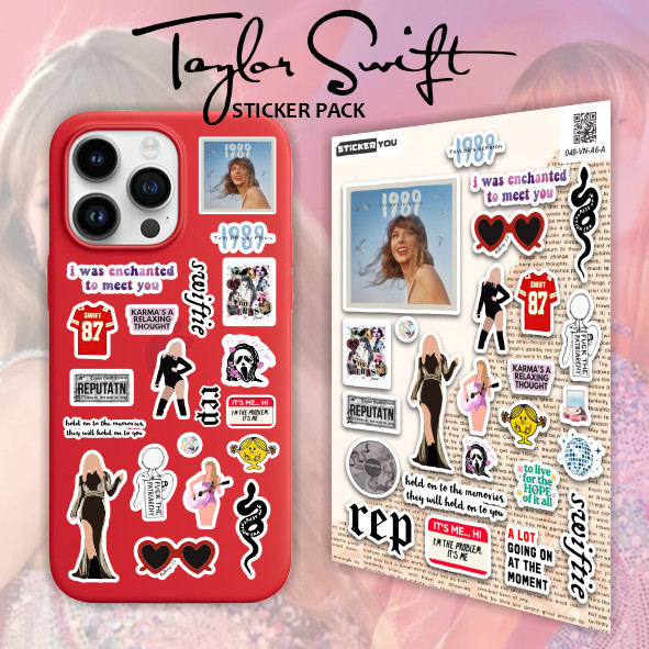 สติ๊กเกอร์ 25 ชิ้น TAYLOR SWIFT Sticker Pack | ไวนิลลามิเนตกันน้ํา