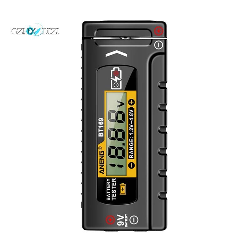 ANENG GzhxdiiziANENG BT169 Universal Battery Tester LCD Battery Indicator Gauge Checker 9V 1.5V ปุ่ม