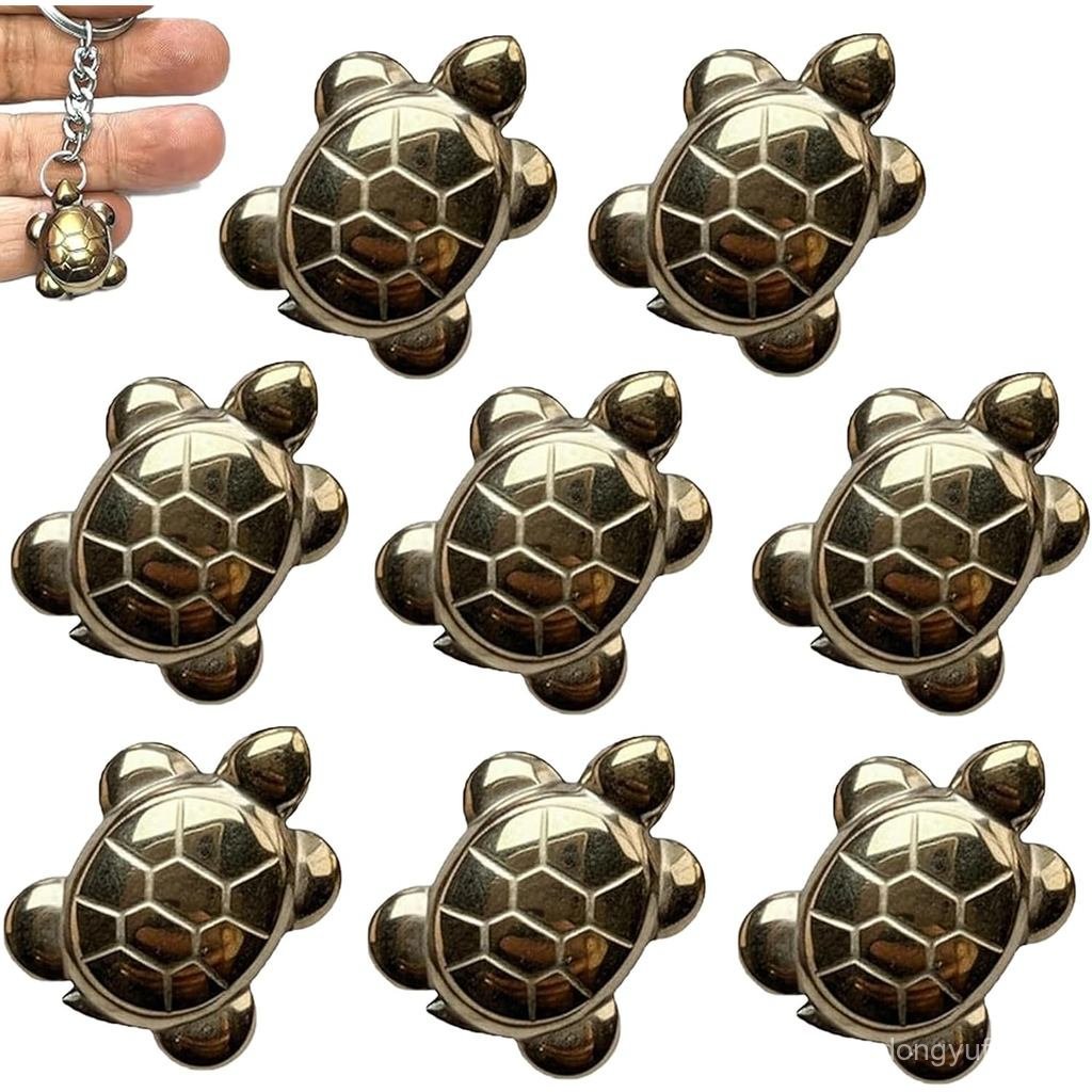Pyrite Tortoise Kachhua, เต่าคริสตัล, Mini Healing Crystal Stone Decor สําหรับสํานักงาน, โต๊ะ (8 ชิ้