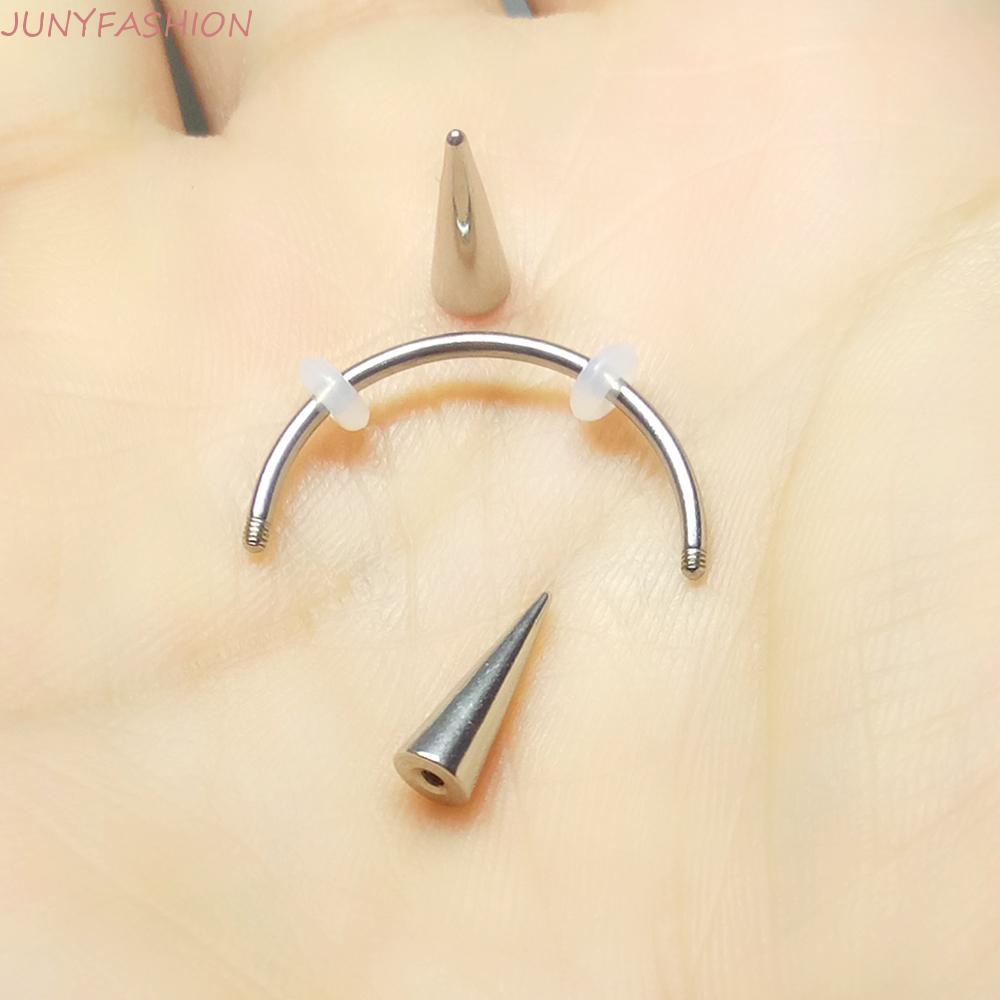 JUNYFASHION Goth Lips แหวนแฟชั่น BCR Septum ปลอม Septum Piering Body เครื่องประดับเจาะเครื่องประดับ
