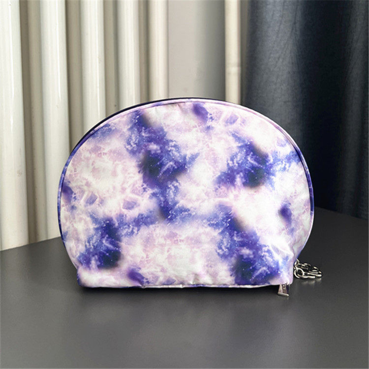 The Store Managers Choice~Coco Style Purple Printing Cosmetic Bag Large Capacity Shell Clutch Double