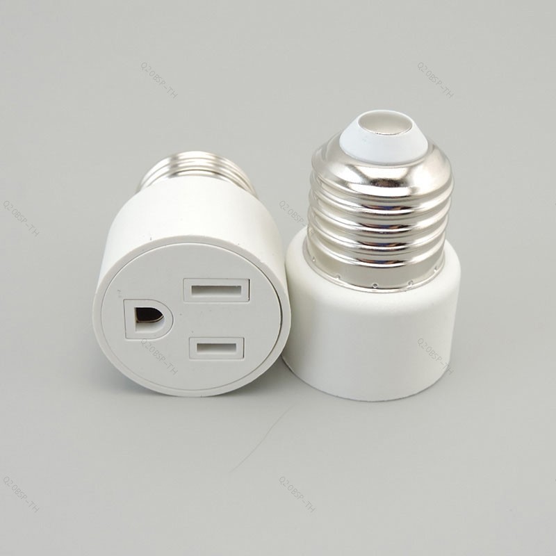 E26 E27 ถึง EU US ปลั๊ก LED หลอดไฟซ็อกเก็ตสกรู E27 ปลั๊กซ็อกเก็ต Light ผู้ถือหลอดไฟฐาน TH20B