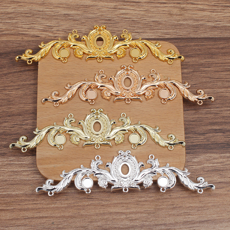 5pcs ชุดจี้ดอกไม้โลหะผสมพรุน สำหรับตกแต่งมงกุฎเจ้าสาว และเครื่องประดับอื่นๆ จำหน่ายเป็นเซต