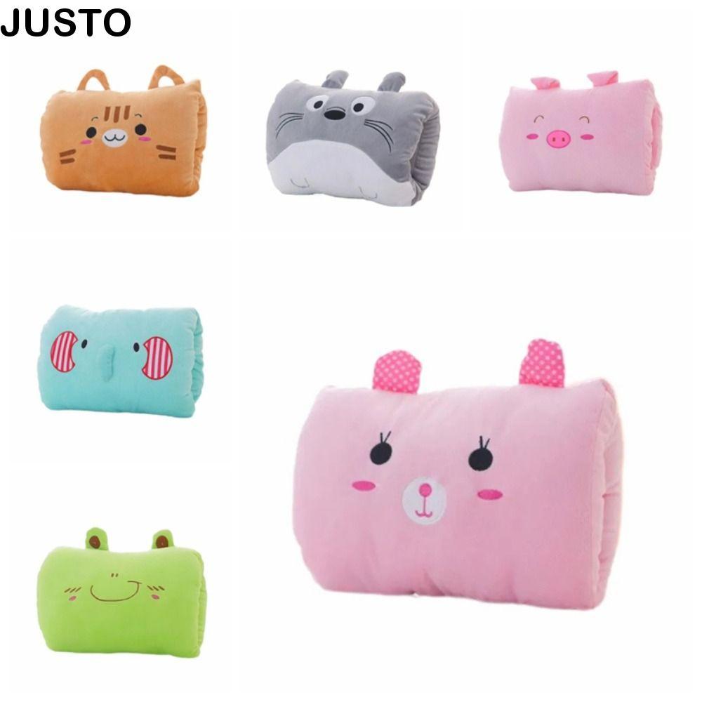 JUSTO ถุงมือมืออุ่น, PP Cotton Plush หมอนตุ๊กตาเด็ก, ของเล่นน่ารักการ์ตูนสัตว์ Nap หมอนเบาะผู้ใหญ่