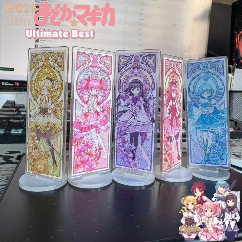 Standee anime Madoka Magica mô hình acrylic trang trí Ma Pháp Thiếu Nữ Madoka Homura Mami Sayaka Kyoko decor bàn học