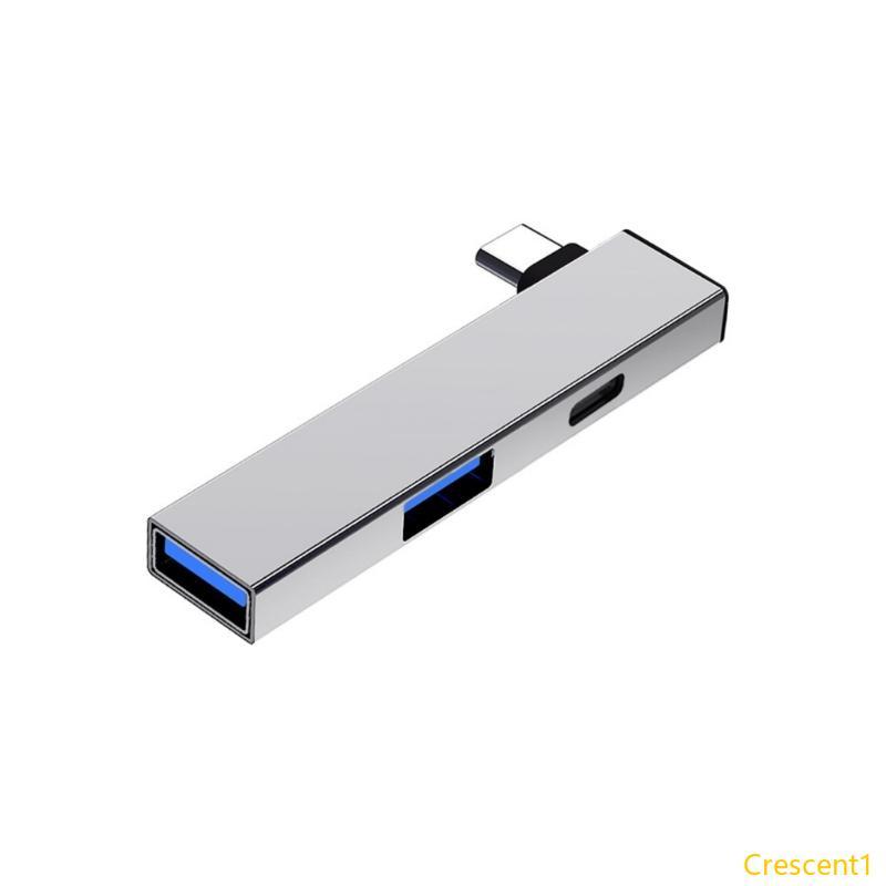 Crescent1 4 in 1 USB C Hub พร้อม USB3 0 USB2 0 พอร์ต Type C ถึง Type C +2USB อะแดปเตอร์ USB Splitter