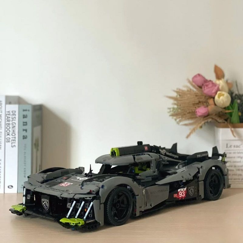 ใช้งานร่วมกับ Lego 42156 Peugeot 9X8 Le Mang Supercar Mechanical ชุดประกอบอาคารบล็อกชายความยากสูงของ