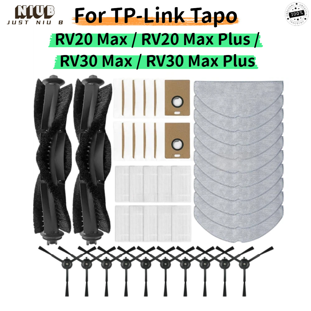 Fit สําหรับ TP-Link Tapo RV30 Max Plus / RV20 Max Plus / RV30 Max / RV20 Max หลักแปรงด้านข้าง HEPA F