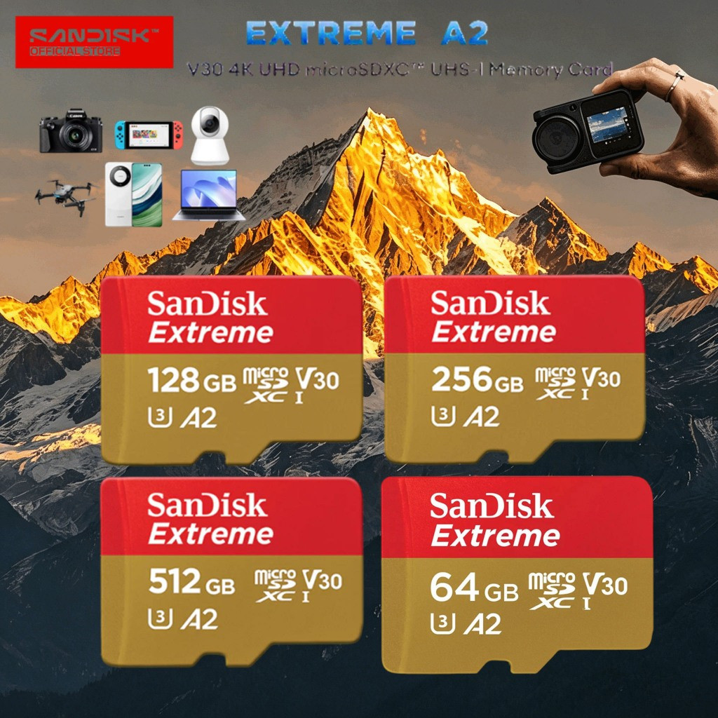 SanDisk Extreme / GamePlay / Creator microSD UHS-I V30 U3 การ์ดหน่วยความจํา