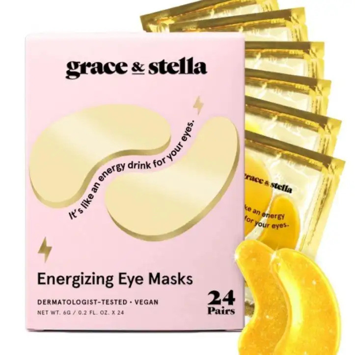 Grace&stellaundereyemasksforrclespuffyeyeswrinkleshydratingfirmingoothingpinkbluepurplegiftsetsstock