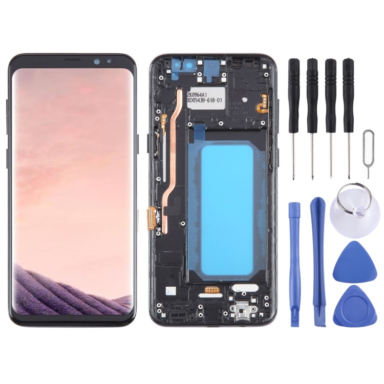โรงงานขายตรงหน้าจอ TFT LCD สําหรับ Samsung Galaxy S8+ SM-G955 Digitizer Full Assembly กรอบสําหรับ Sa