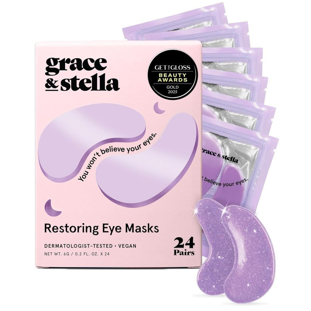 Grace & Stella มีอาการบวมและความหมองคล้ําใต้ตามาส์กHyaluronic Acid Repair Gel Under Eye Maskของขวัญค