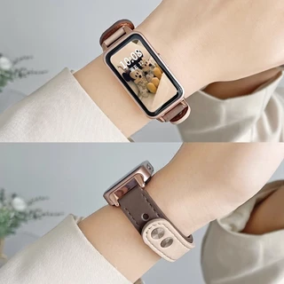 สายรัดหนัง for Smartwatch Huawei Band 11 /11 Pro /10 9 8 NFC สายรัดนาฬิกาเปลี่ยนกีฬา อุปกรณ์เสริมสร้อยข้อมือ