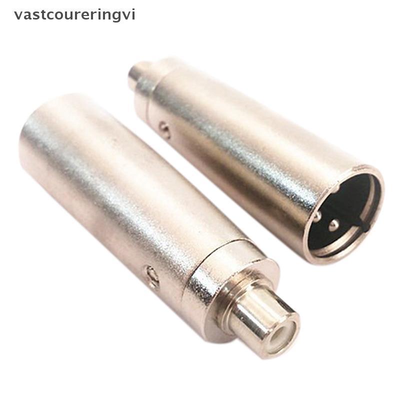 ERV 3 ขา XLR ปลั๊กชายกับ RCA หญิงอะแดปเตอร์เสียงขั้วต่อไมโครโฟนเครื่องขยายเสียง N