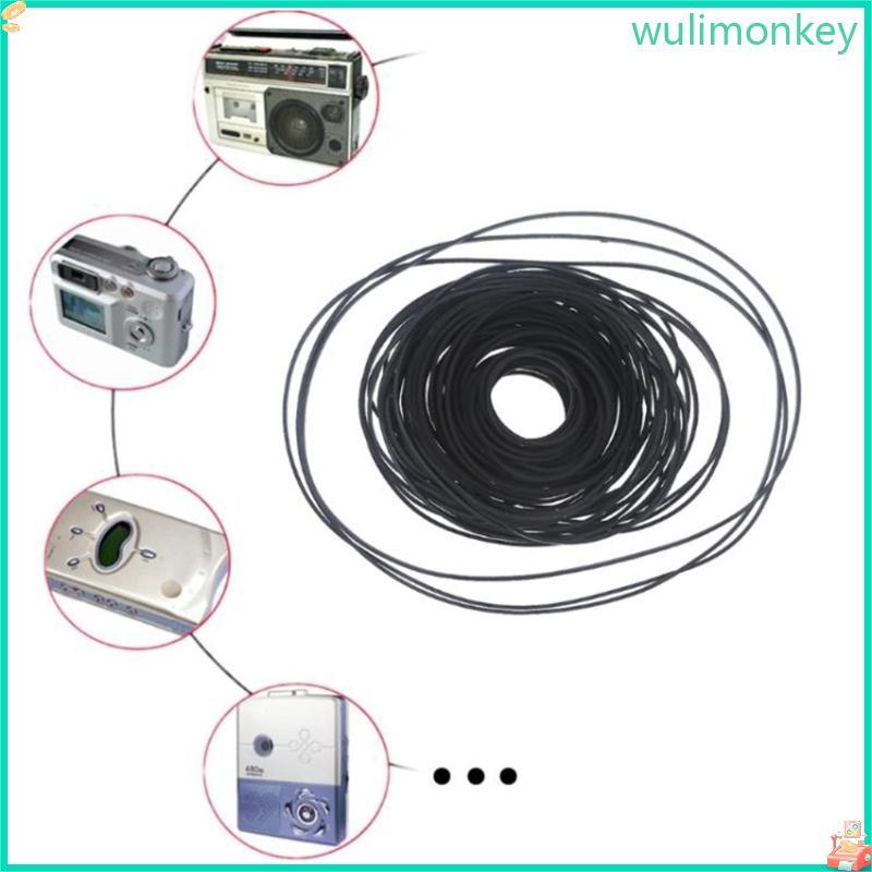 WU 1mm Cassette Tape Machine Belt 40-135mm พับความยาว Assortment เข็มขัดยางชุด