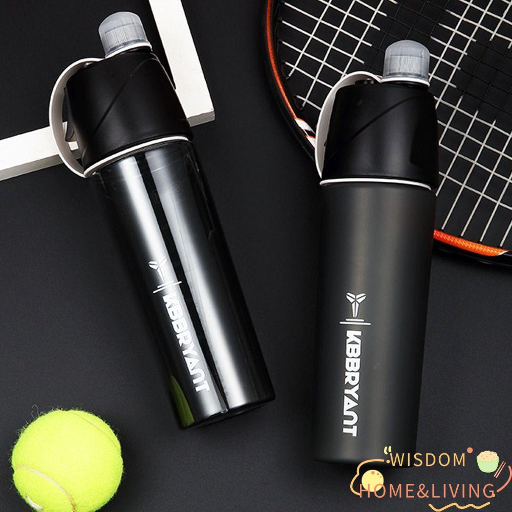 WISDOM ขวดน้ําหมอก, สเปรย์ฉนวน Leakproof Mist & Sip ขวดน้ํา, BPA-Free 600ml น้ําหนักเบาบีบ Misting ขวดน้ําสําหรับฟิตเนสและกลางแจ้ง